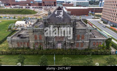 Stazione di pompaggio per pascoli di vitello, Boston, Massachusetts, Stati Uniti Foto Stock