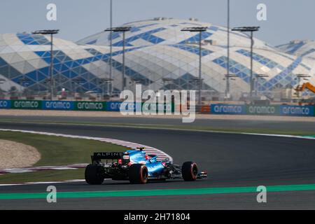 Lusail, Qatar. 19 Nov 2021. OCON Esteban (fra), Alpine F1 A521, azione durante il Gran Premio di Formula 1 Ooredoo Qatar 2021, 20° round del Campionato Mondiale di Formula 1 FIA 2021 dal 19 al 21 novembre 2021 sul circuito Internazionale di Losail, a Lusail, Qatar - Foto Florent Gooden/DPPI Credit: DPPI Media/Alamy Live News Foto Stock