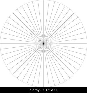 Grafico a torta, grafico a torta, circolare, diagramma a cerchio da serie con da 2 a 65 segmenti, porzioni. Infografica sul concetto di rapporto, elemento di presentazione - stock ve Illustrazione Vettoriale