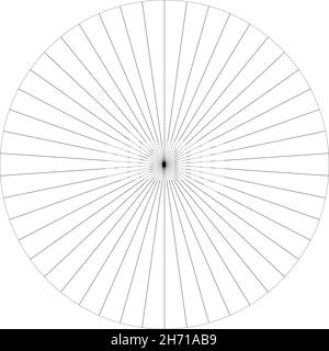 Grafico a torta, grafico a torta, circolare, diagramma a cerchio da serie con da 2 a 65 segmenti, porzioni. Infografica sul concetto di rapporto, elemento di presentazione - stock ve Illustrazione Vettoriale