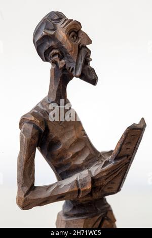 Figura in legno intagliato di Don Chisciotte Foto Stock