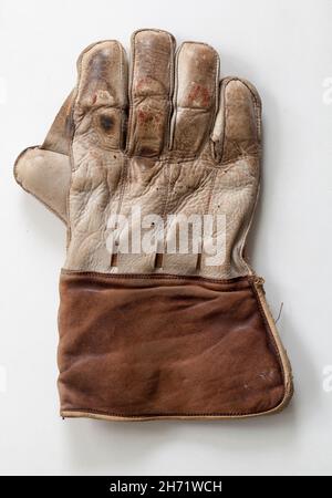 Old Cricket Batting Glove Foto Stock