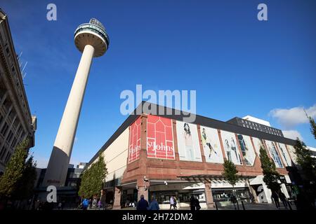 centro commerciale st johns e radio City Tower liverpool City Centre Liverpool merseyside uk Foto Stock