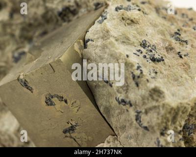 immagine macro di un campione minerale di raccolta Foto Stock