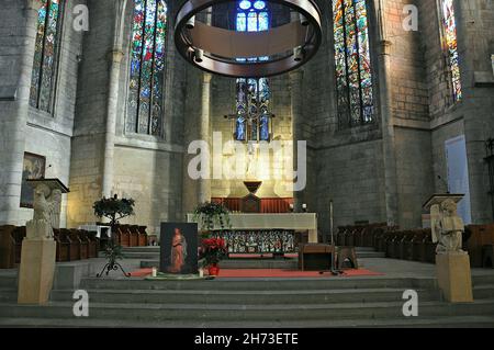 Basilica di Santa Maria de Vilafranca del Panadés nella provincia dell'Alto Panades di Barcellona, Catalogna, Spagna Foto Stock
