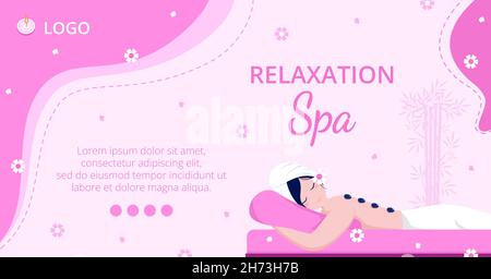 Beauty Spa e Yoga Post Editable of Square background adatto per Social Media, Feed, Card, saluti, Stampa e Web Annunci Internet Illustrazione Vettoriale