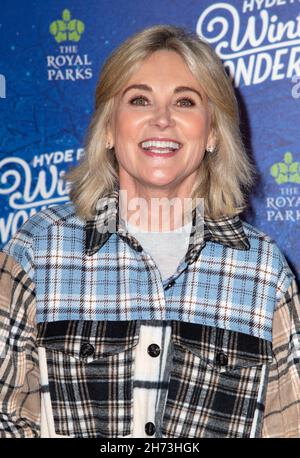 Londra, Regno Unito. 18 Nov 2021. Anthea Turner partecipa alla serata VIP Preview di Hyde Park Winter Wonderland a Londra. (Foto di Gary Mitchell/SOPA Images/Sipa USA) Credit: Sipa USA/Alamy Live News Foto Stock