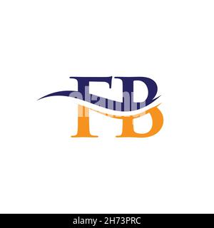 Design iniziale del logo FB Letter con un design moderno e alla moda. Logo FB Illustrazione Vettoriale