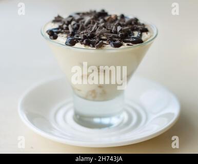 Tiramisù – un gustoso dessert classico italiano da vicino Foto Stock