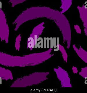 Velvet Violet pattern vettoriale senza giunture di linee astratte non determinate, tratti di pennello e forme. Illustrazione Vettoriale