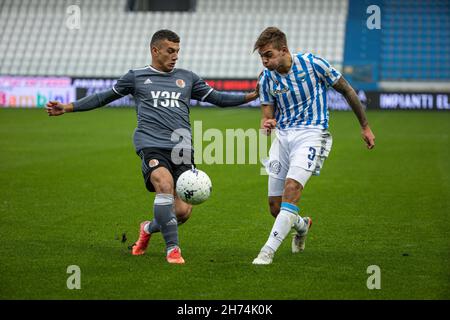 Ferrara, Italia. 20 Nov 2021. ALESSANDRO TRIPALDELLI (SPAL) durante SPAL vs US Alessandria, Campionato Italiano di Calcio BKT a Ferrara, Italia, Novembre 20 2021 credito: Agenzia indipendente Foto/Alamy Live News Foto Stock