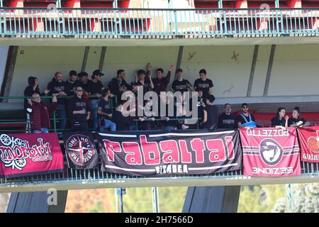 Stadio libero liberati, Terni, Italia, 20 novembre 2021, Tifosi della Cittadella durante Ternana Calcio vs COME Cittadella - Campionato Italiano di Calcio BKT Foto Stock