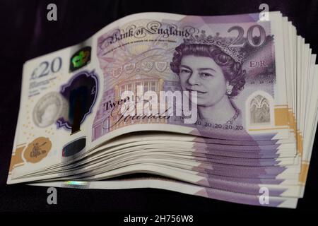 Venti pound note Foto Stock
