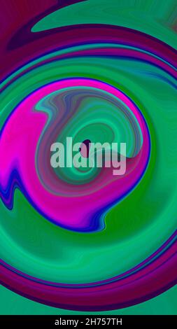 Sfera forma astratto sfumato motivo colorato. Sfera di lensball astratta. Layout verticale Foto Stock