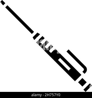 matita carpentiere glifo icona illustrazione vettore Illustrazione Vettoriale