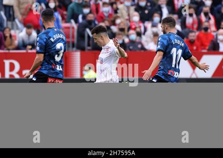 Siviglia, Siviglia, Spagna. 20 Nov 2021. Oussama Idrissi di Sevilla CF durante la partita la Liga Santader tra Sevilla CF e Deportivo Alaves a Ramon Sanchez Pizjuan a Siviglia, in Spagna, il 20 novembre 2021. (Credit Image: © Jose Luis Contreras/DAX via ZUMA Press Wire) Foto Stock