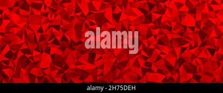 Astratto poly basso geometrico sfondo rosso. Foto Stock