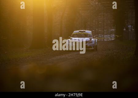 23 Gryazin Nikolay (raf), Aleksandrov Konstantin (raf), Movisport, Volkswagen Polo GTI, in azione durante l'ACI Rally Monza, 12° round del FIA WRC 2021, FIA World Rally Championship, dal 18 al 21 novembre 2021 a Monza, Italia - Foto: Nikos Katikis/DPPI/LiveMedia Foto Stock