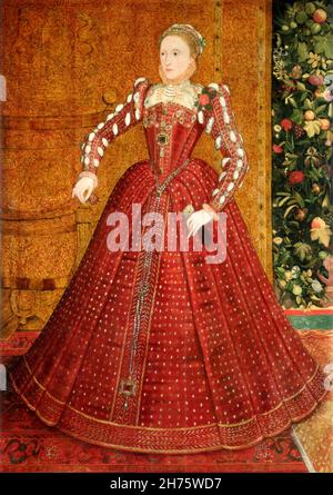 George Gower ritratto della regina Elisabetta la prima d'Inghilterra attribuì in precedenza Steven van der Meulen - 1567 Foto Stock