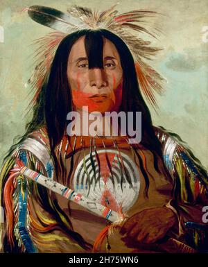 George Catlin - Stu-mick-o-súcks, Buffalo Bull’s Back Fat, Capo, Blood Tribe - 1832 Foto Stock