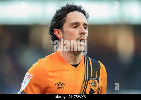 Hull, Regno Unito. 20 Nov 2021. George Honeyman #10 di Hull City durante la partita a Hull, Regno Unito il 11/20/2021. (Foto di James Heaton/News Images/Sipa USA) Credit: Sipa USA/Alamy Live News Foto Stock