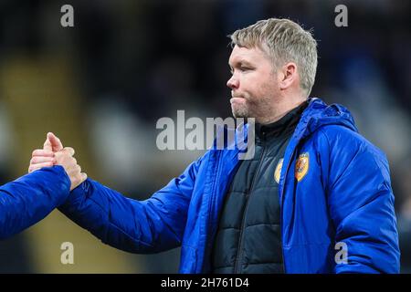 Hull, Regno Unito. 20 Nov 2021. Grant McCann manager di Hull City dopo la partita a Hull, Regno Unito il 11/20/2021. (Foto di James Heaton/News Images/Sipa USA) Credit: Sipa USA/Alamy Live News Foto Stock