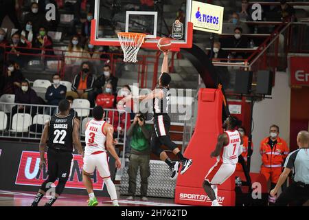 -3&#x9;CHRIS WRIGHT Bertram Dutthona Tortona durante la partita LBA Italy Championship tra Openjobmetis Varese e Bertram Dutthona Tortona, a Varese, Italia, il 20 novembre 2021. Foto Stock