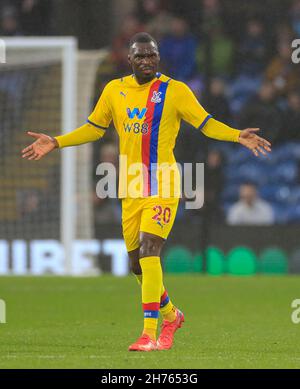 Burnley, Regno Unito. 20 Nov 2021. Christian Benteke #20 del Crystal Palace di Burnley, Regno Unito il 11/20/2021. (Foto di Conor Molloy/News Images/Sipa USA) Credit: Sipa USA/Alamy Live News Foto Stock