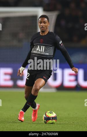 Parigi, Francia, 20 novembre 2021. Abdou Diallo del PSG durante la partita Ligue 1 al Parc des Princes di Parigi. Il credito d'immagine dovrebbe essere: Jonathan Moscrop / Sportimage Foto Stock