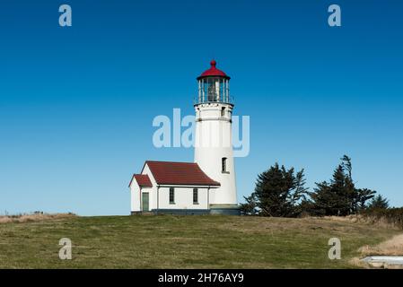 Faro di Cape blanco sulla costa dell'Oregon Foto Stock