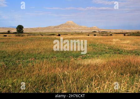 Scenic Crowheart Butte nel Wyoming fu il luogo di una grande battaglia del 1866 tra gli indiani Shoshone e Bannock da un lato e gli indiani Crow dall'altro Foto Stock