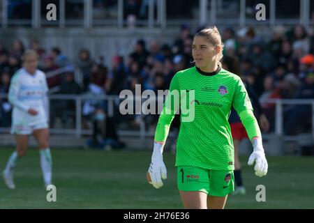 Louisville, Stati Uniti. 20 Nov 2021. Louisville, USA, November20th 20 Aubrey Bledsoe (1 Washington Spirit) durante la partita di calcio del campionato nazionale di calcio femminile tra lo Washington Spirit e le Chicago Red Stars al Lynn Family Stadium di Louisville, Stati Uniti. **NESSUN USO COMMERCIALE** Kat Farris/Sports Press Photo Credit: SPP Sport Press Photo. /Alamy Live News Foto Stock