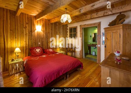 HAUTES-ALPES (05), ECRINS NATIONAL PARK, CHAMPSAUR VALLEY, SAINT-JEAN-SAINT-NICOLAS, IL ECRIN DELLE HAUTES ALPES, CHARMING COTTAGE ECOGITE, SANDRINE Foto Stock