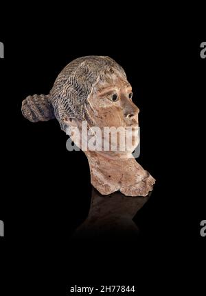 Maschera romana egiziana mummia di una donna, 2 ° secolo ad, dipinto di Paster. Museo di Belle Arti di Lione E413. Le maschere mummie o i ritratti sono spesso maschere in gesso Foto Stock