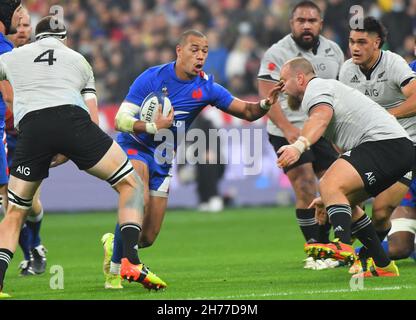 Francia -Gael Fickou durante la partita Autumn Nations Series tra Francia e Nuova Zelanda il 20 novembre 2021 a Parigi, Francia. Foto di Christian Liewig/ABACAPRESS.COM Foto Stock