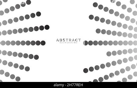 Cerchio sfondo nero e grigio Abstract bianco Illustrazione Vettoriale