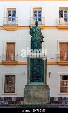 Monumento a Fray Silos Moreno en Cádiz Foto Stock