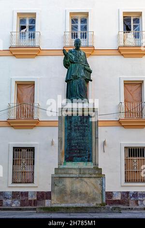 Monumento a Fray Silos Moreno en Cádiz Foto Stock