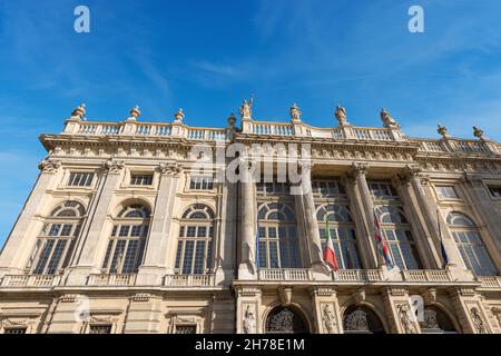 Palazzo Madama e Casaforte degli Acaja, 1718 - 1721, in Piazza Castello, Torino, Piemonte, Italia. Foto Stock