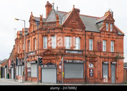 Il Glenbuck Hotel (ex Stanley), Walton Breck Road, Anfield, Liverpool 4, costruito nel 1891. Immagine scattata nel settembre 2021. Foto Stock