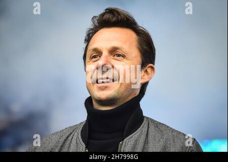 Martin SOLVEIG durante il campionato francese Ligue 1 partita di calcio tra ESTAC Troyes e AS Saint-Etienne il 21 novembre 2021 allo Stade de l'Aube a Troyes, Francia - Foto: Matthieu Mirville/DPPI/LiveMedia Foto Stock