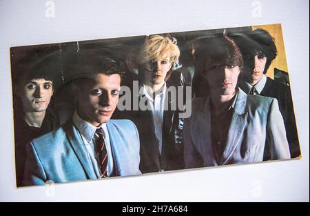 Inner gatfold immagine sul doppio pack sette pollici singola versione di Gentlemen Take Polaroids dalla band britannica Japan, che è stato rilasciato nel 1980 Foto Stock