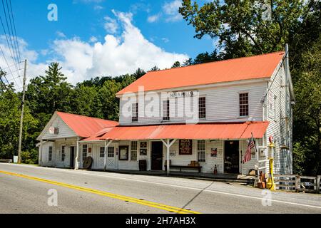 Nora Mill Granary, South Main Street, Helen, Georgia Foto Stock