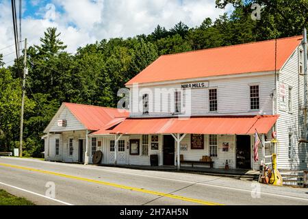 Nora Mill Granary, South Main Street, Helen, Georgia Foto Stock