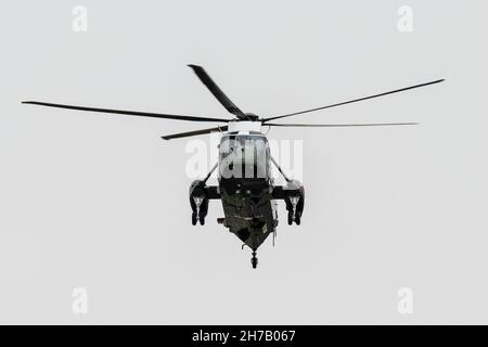 Washington, Stati Uniti. 21 Nov 2021. Il Presidente ritorna alla Casa Bianca via Marine One. Credit: SOPA Images Limited/Alamy Live News Foto Stock