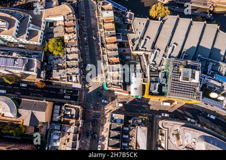 Vista aerea del Camden Lock Market a Londra, Regno Unito. Foto Stock