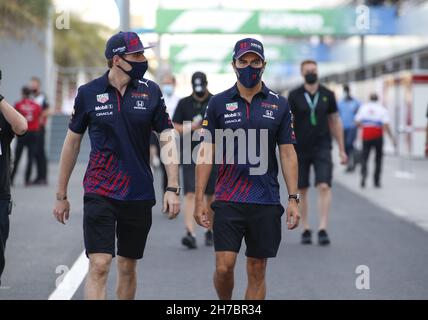 PEREZ Sergio (mex), Red Bull Racing Honda RB16B, ritratto durante il Gran Premio di Formula 1 Ooredoo Qatar 2021, 20° round del Campionato del mondo di Formula uno FIA 2021 dal 19 al 21 novembre 2021 sul circuito internazionale di Losail, a Lusail, Qatar - Foto: DPPI/DPPI/LiveMedia Foto Stock