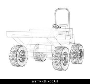 Dumper. illustrazione 3d Foto Stock