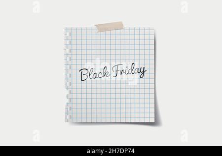 Black Friday design per pubblicità, banner, volantini e volantini. Illustrazione Vettoriale