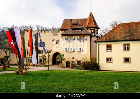 Castello di Beuggen (Schloss Beuggen) nel Baden-Württemberg; Germania. Foto Stock